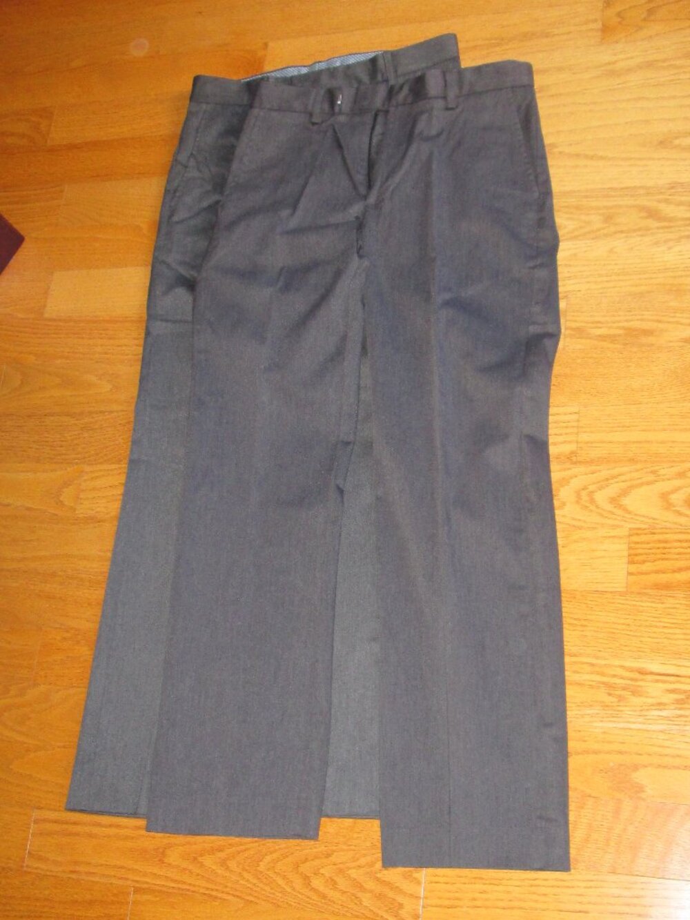 NWOT Men's 2 Pairs Gap Charcoal Gray Straight Fit Dress Pants Size 30/32